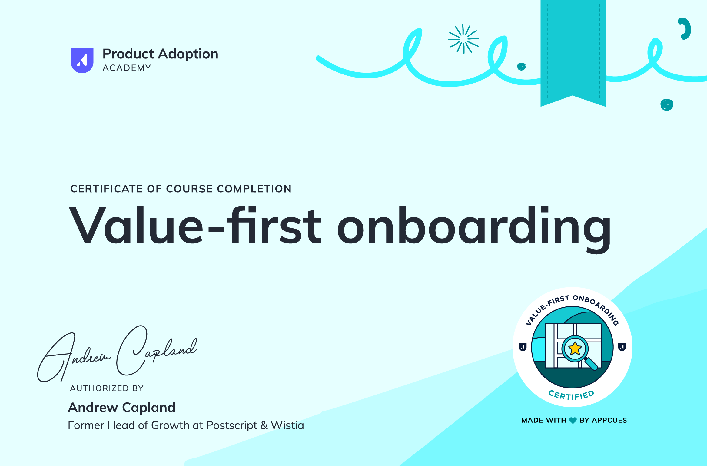 Appcues_Product_Adoption_Academy_Value-First_Onboarding_Certificate